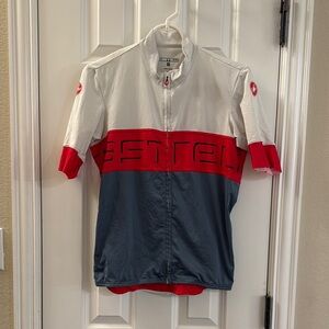 Red and Gray Cycling Jersey and Bib